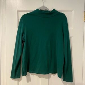 Croft & Barrow Green Mock Neck Long Sleeve Top | Size XL